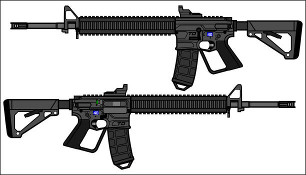 TD-16 Avenger 6.8mm Rifle (Vector Art Remake 2)