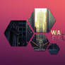 Simple Wallpaper hexagon walk alone city