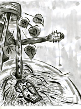 African Mask and Guitar