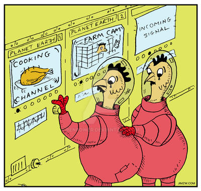 Space Chickens Color Version