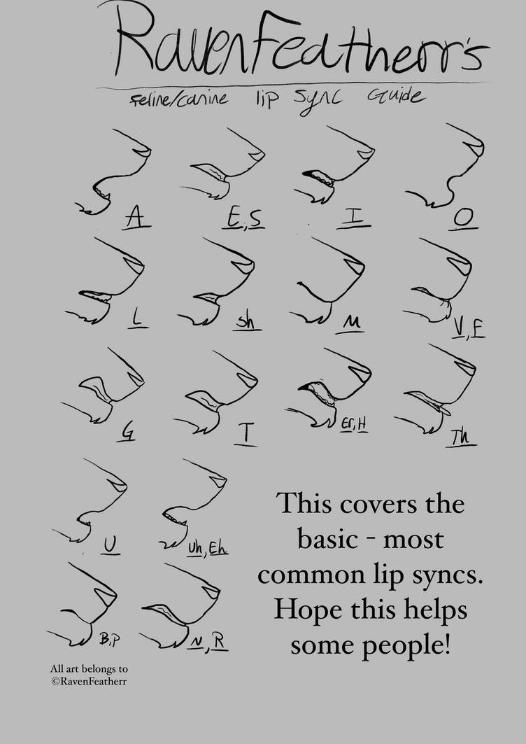 Lip sync guide by RavenFeatherr on DeviantArt