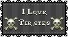 I love Pirates Stamp