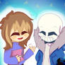 Sans X Frisk.....and chara?