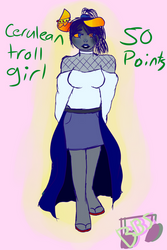 -cerulean blood troll girl adopt OPEN 50 POINTS-