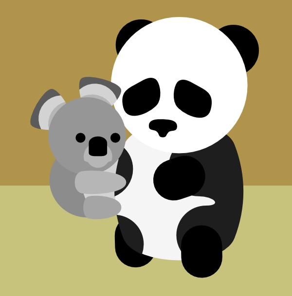 Panda and Koala hug by JRHill on DeviantArt