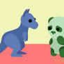 Green Panda and Blue Kangaroo