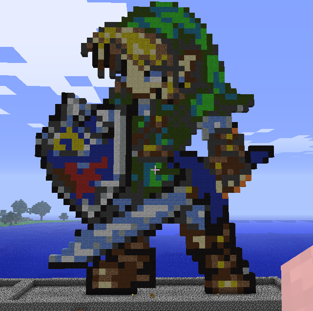 Link- The Legend of Zelda - Pixel Art en Minecraft