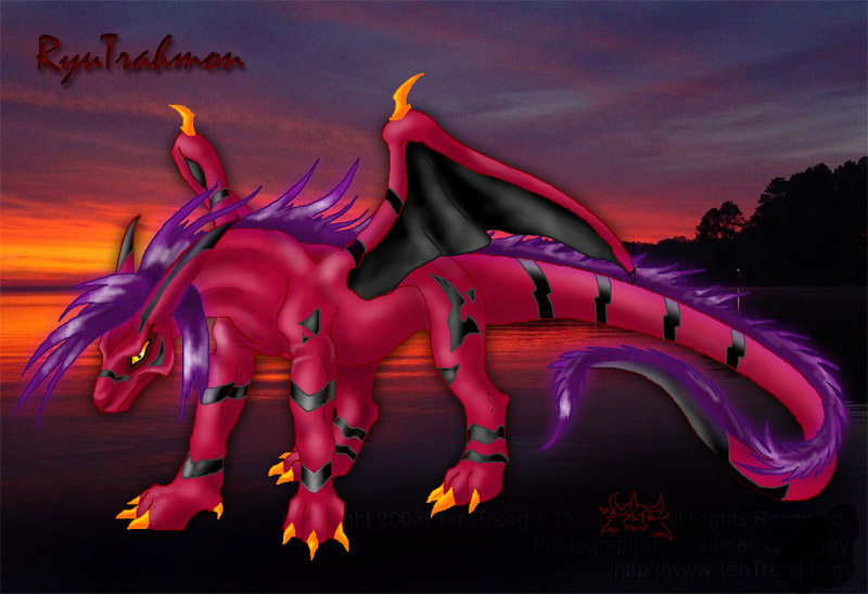 The fire Digimon - RyuTrahmon