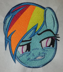 Grinning Rainbow Dash Embroidered Patch