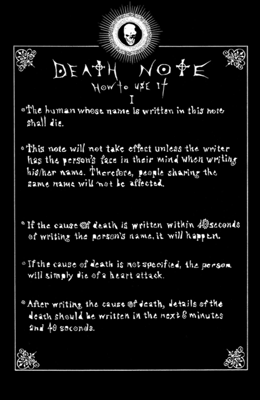 Death Note Rule By Death Kuro On Deviantart Death Note Rule By Death Kuro On Deviantart