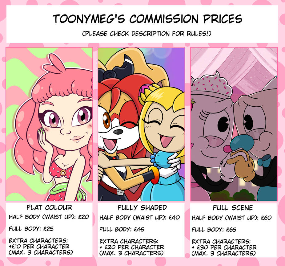 ::ToonyMeg's Commission Prices 2023 (OPEN)::