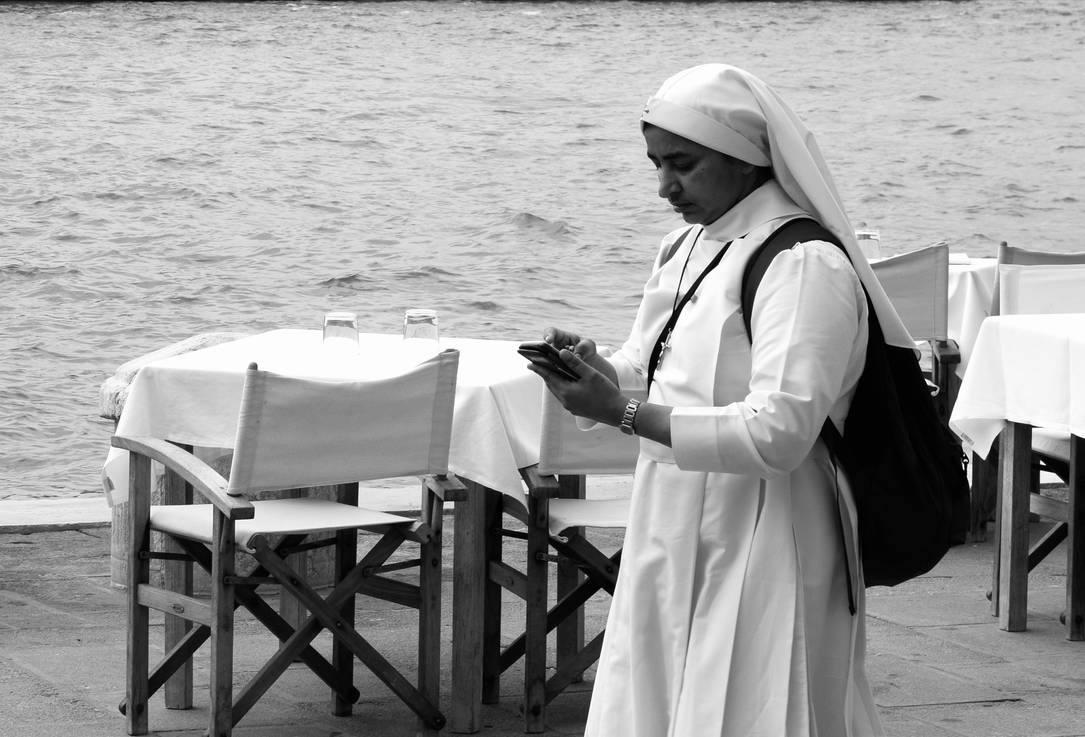Everyday Venice 4. Nun texting. by SandersonK on DeviantArt