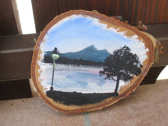 Lake wood painting