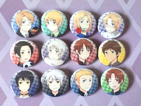 Hetalia Buttons