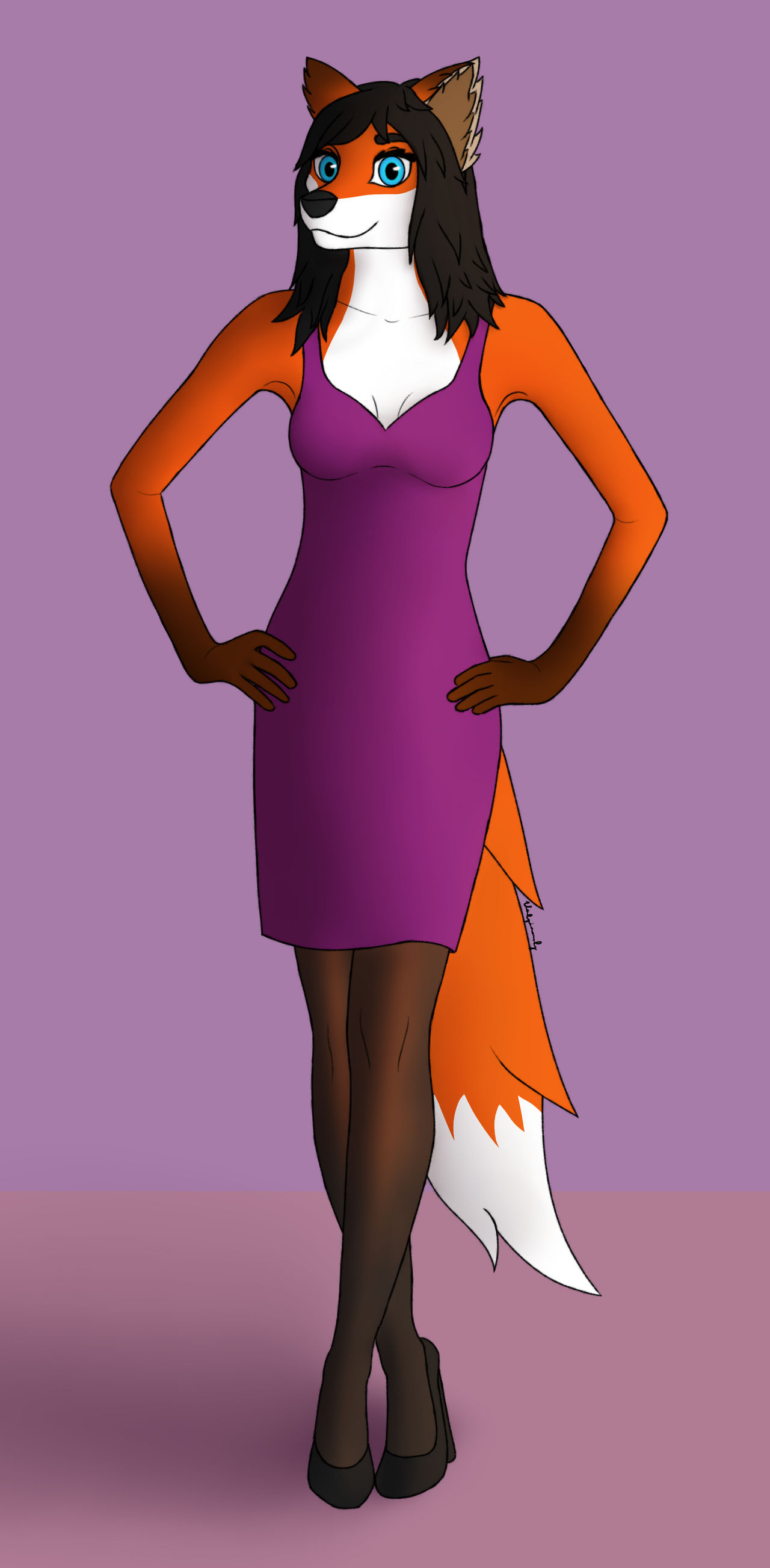 anthro purple dress Roselie in a Purple Dress by Vulpinovsky on DeviantArt