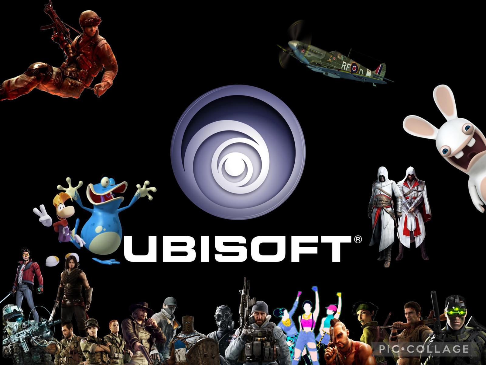Ubisoft Logo Deviantart Ubisoft logo with characters by MyEditionJustin1994 on DeviantArt