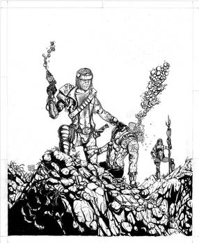 WASTELAND WARRIORS LINE ART