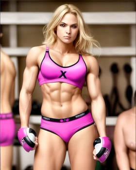 Pretty in pink MMA grrrl AI