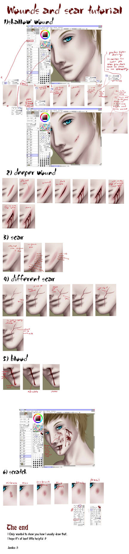 Wounds and scars tutorial