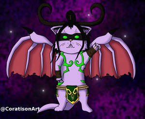 Illidan Stormrage from WOW as a Cat