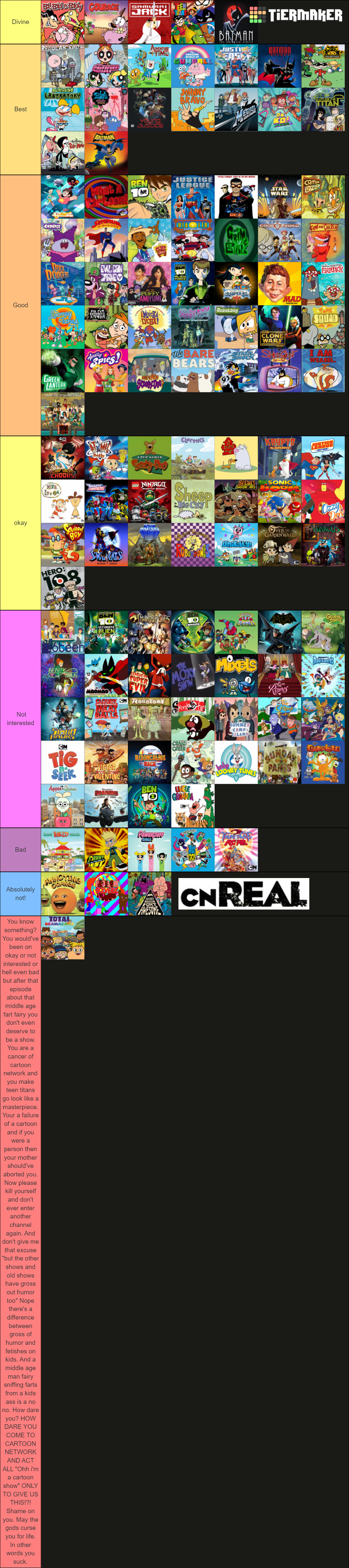 Cartoon network tier deals list