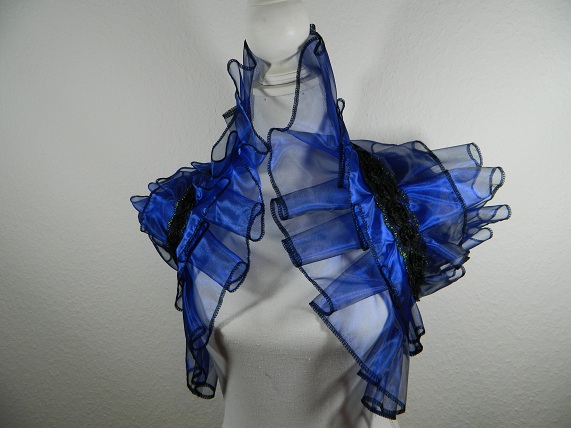 blue organza stole