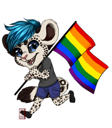 Pride flag mascot