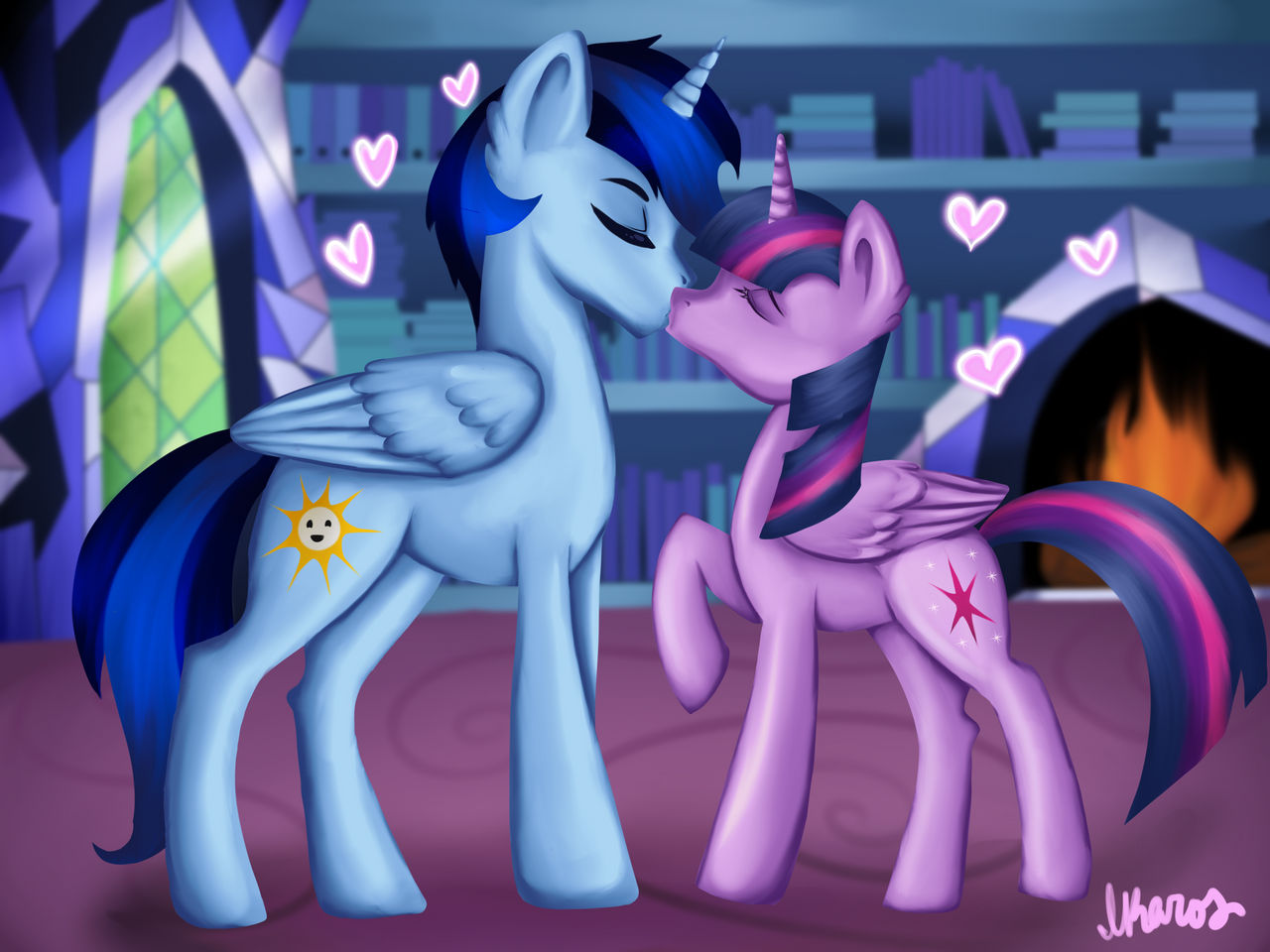 Blue thunder x twilight sparkle kiss