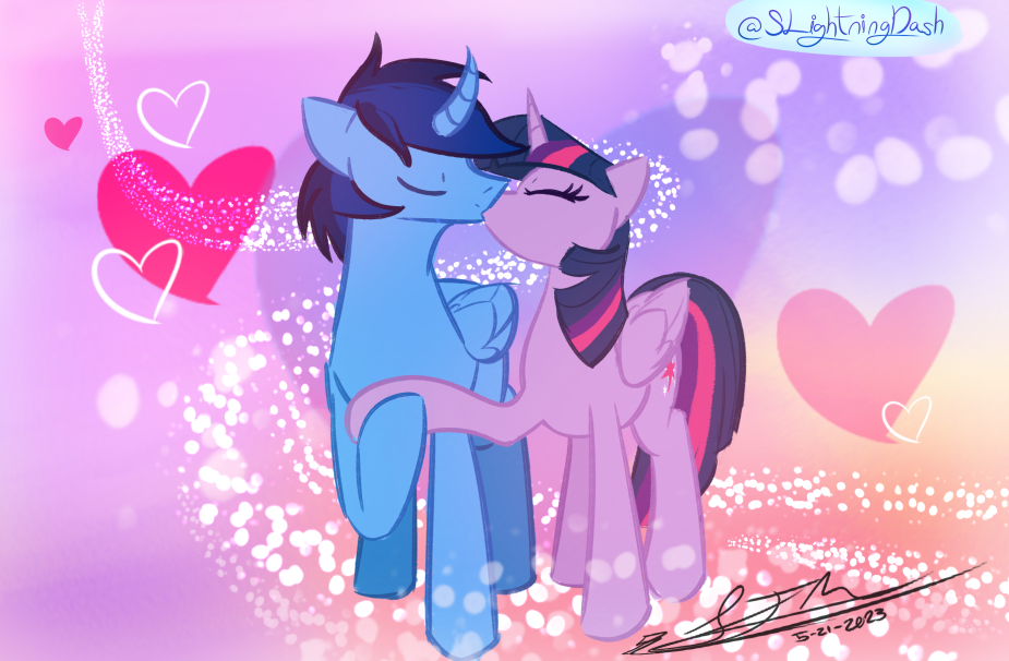 Blue thunder x twilight sparkle kiss once again
