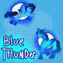 Blue thunder flying by