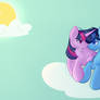 On a cloud with the princess