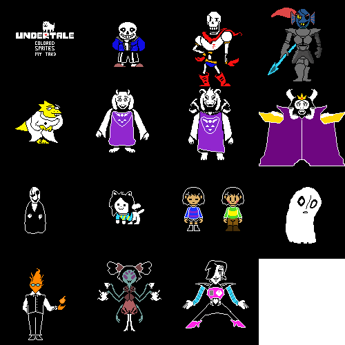 Undertale Colored Battle Sprites- Sans by Tales499 on DeviantArt