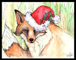 Fox Christmas Card V1 by Liren