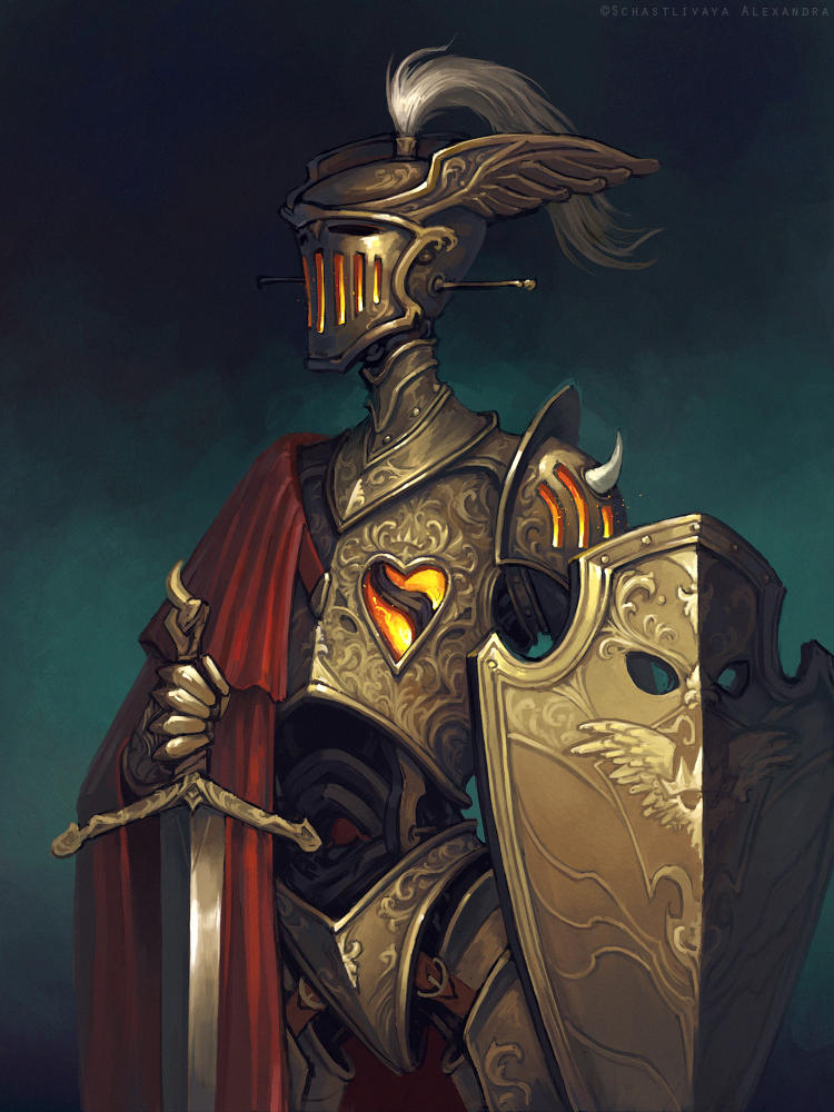 Knight Favorite Knight with a hot heart by schastlivaya-ch on DeviantArt