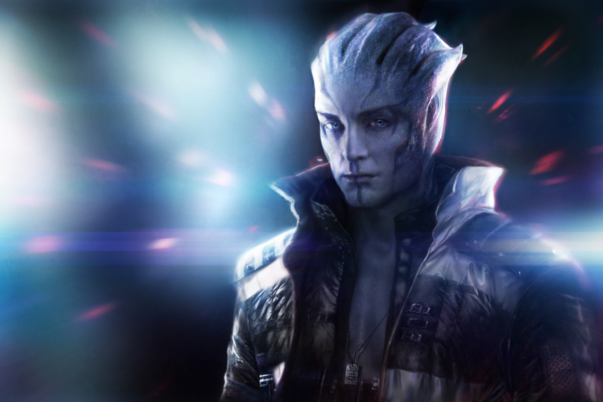 Mass Effect - Male Asari by kolakis