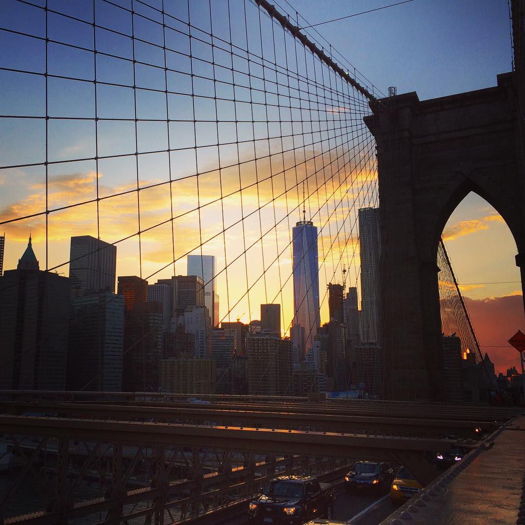 Sunset from Brooklyn Bridge