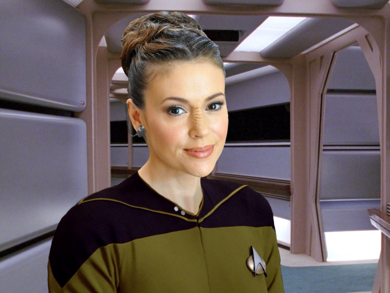 Alyssa Milano as a Bajoran