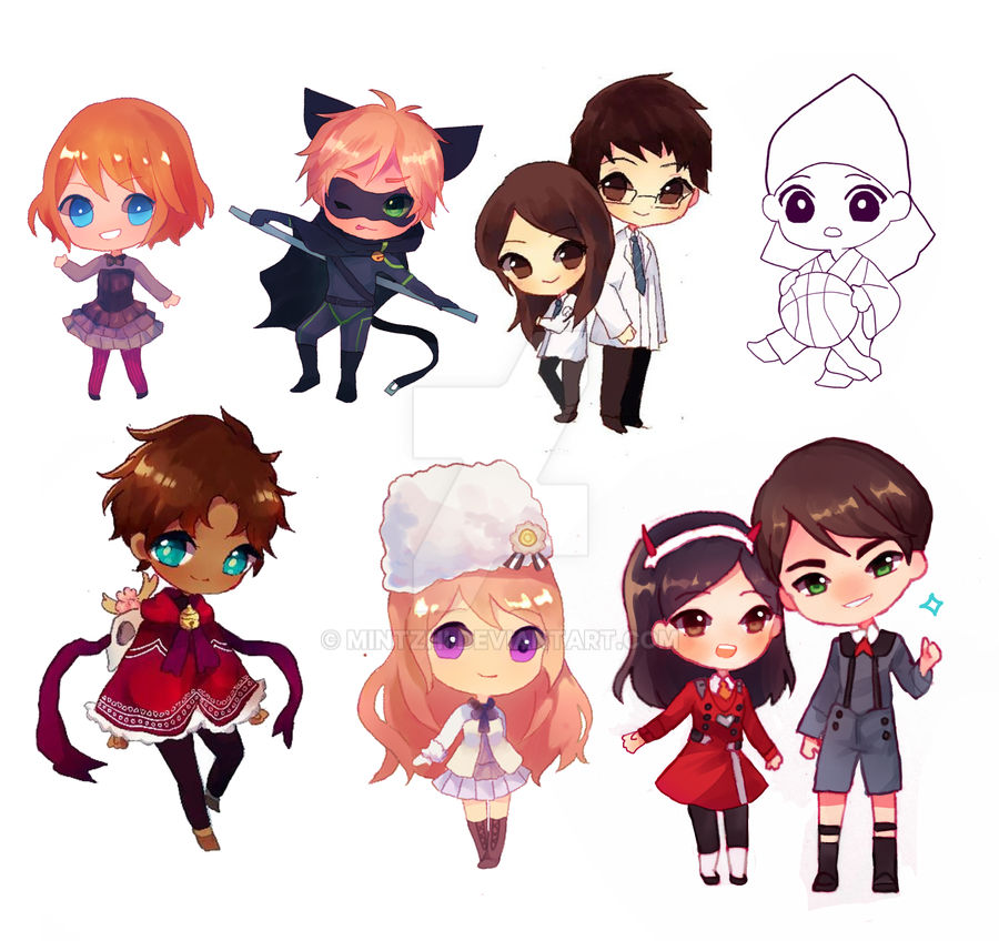 Chibi Management Chibi Commission Batch 2 by Mintzhi on DeviantArt