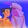 Aladdin/Tiana Crossover.