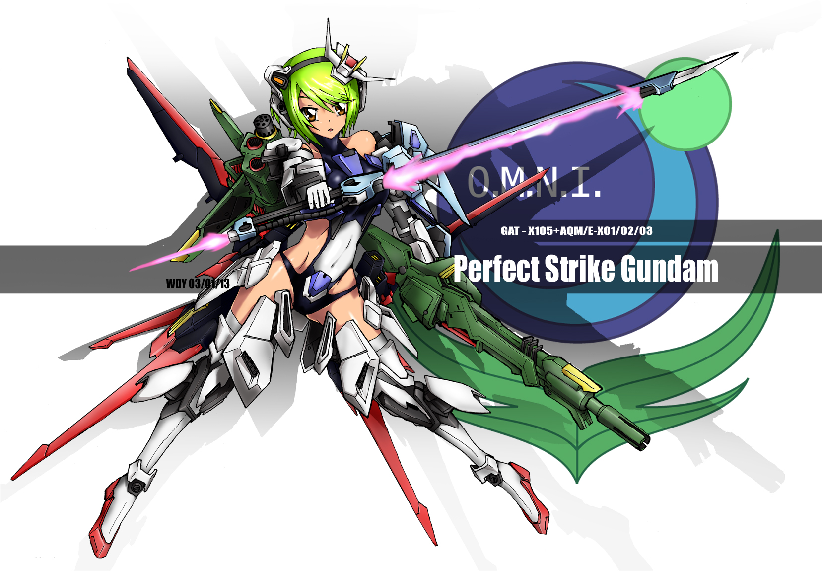 perfect strike gundam mecha musume