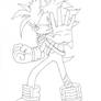 Takashi the Hedgehog lineart