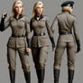 AI photo generator of female German soldier 