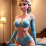 Elsa In Blue Lingere