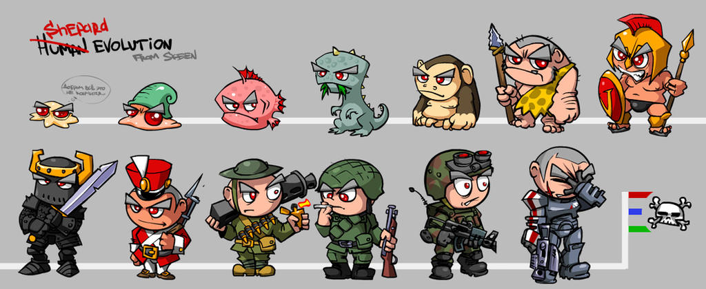 human evolution by SkeeNLangly on DeviantArt