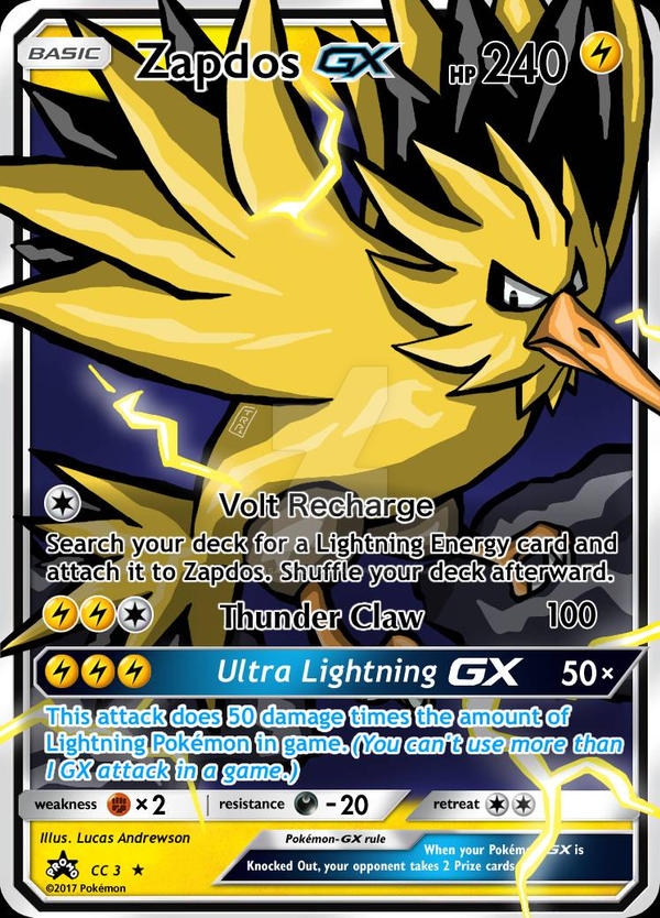 Zapdos Gx By Lucasandrewson On Deviantart