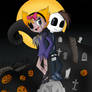 Grim Jr And Minnie In Halloween Town Color