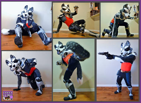 Wolf O'Donnell Fursuit/Cosplay - Action Collage