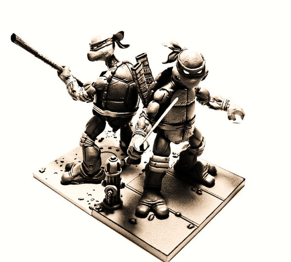 Custom Tmnt Display TMNT Display - Comic Style 1 by Lalam24 on DeviantArt
