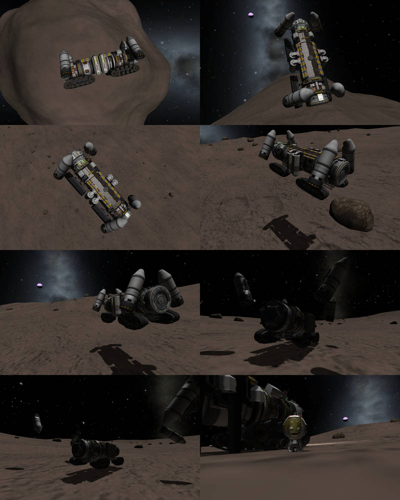 KSP - Landing the Mining Rig On Gilly by Shroomworks on DeviantArt