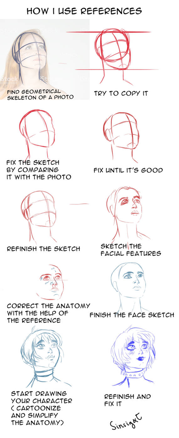 Tutorial on how to use references by Sinsigat on DeviantArt